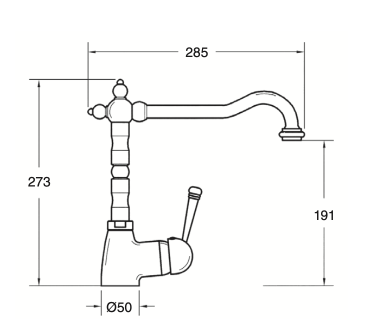 Florencia sink mixer