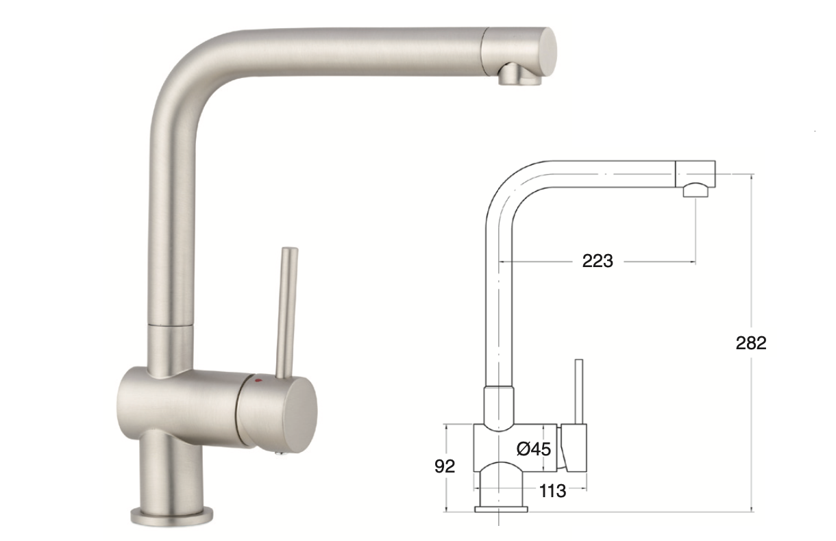 Single-lever sink mixer with swivel spout Veral