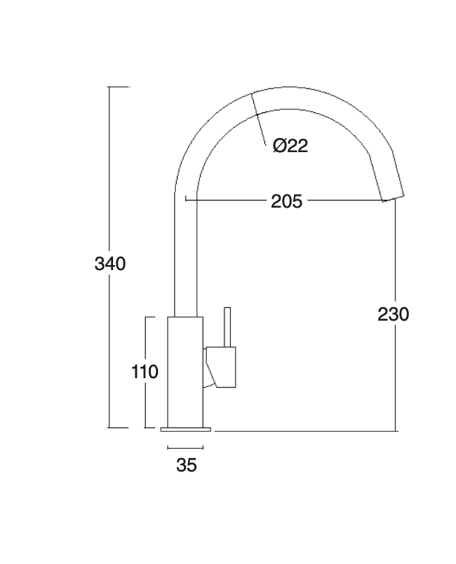 Aurín sink mixer
