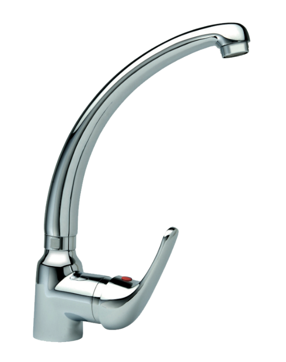 Sink mixer with cast spout