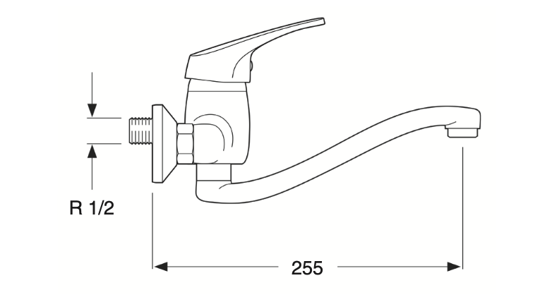 Goya single-lever wall-mounted sink mixer