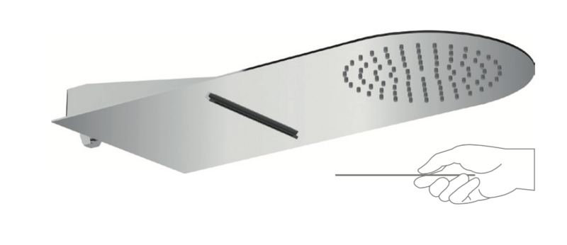 Cascade+rain shower head