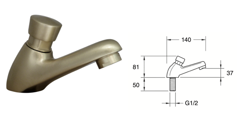 Pre-regulated timed sink tap