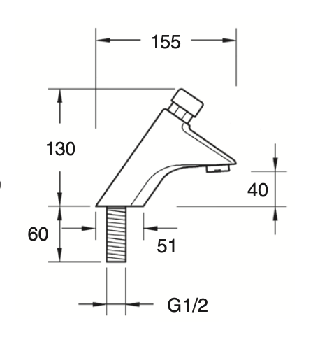 High pre-regulated timed basin tap