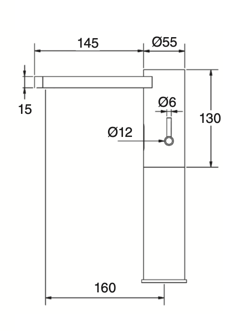 Electronic tall basin mixer