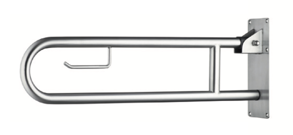 Stainless steel folding bar for toilet
