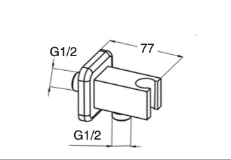 Gaudí shower support with socket