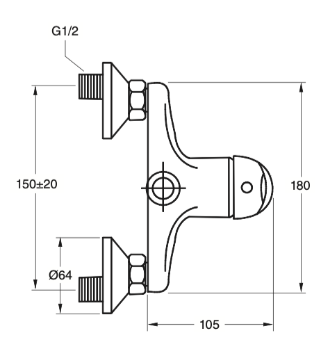 Celer shower mixer with shower equipment