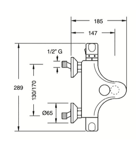 Thermostatic bathtub mixer with Cerler shower equipment