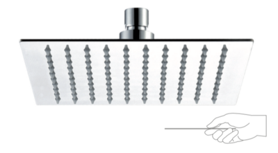 Ultra-thin stainless steel shower head.