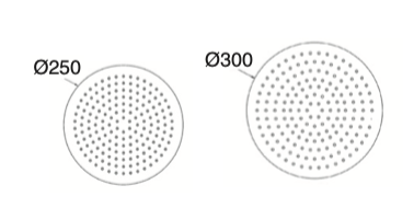 Ultra-thin stainless steel shower head.