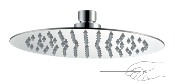 Ultra-thin stainless steel shower head.