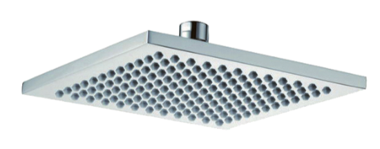 Anti-limescale brass shower head 20x20/25x25cm