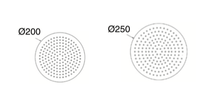 Anti-limescale brass shower head Ø20/Ø25