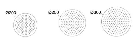ABS anti-limescale shower head Ø20/Ø25/Ø30