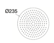 ABS extra-flat shower head Ø23.5