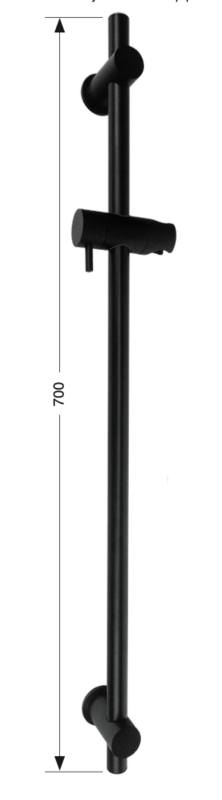 Veral sliding bar with adjustable support