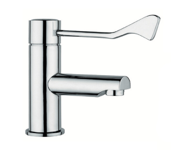 Single-lever gerontological minimalist washbasin mixer