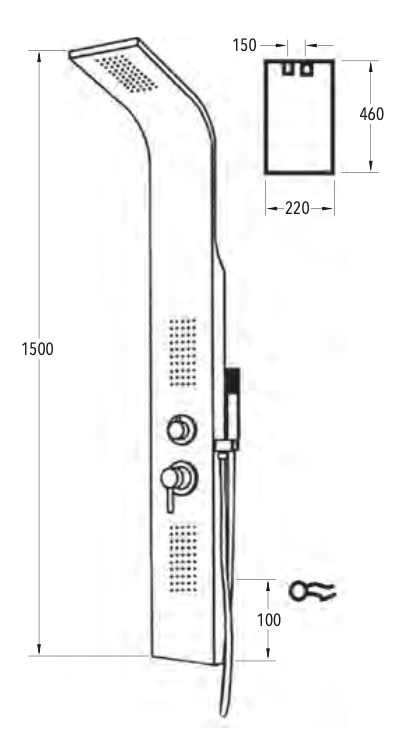 wall-mounted shower hydromassage Arba