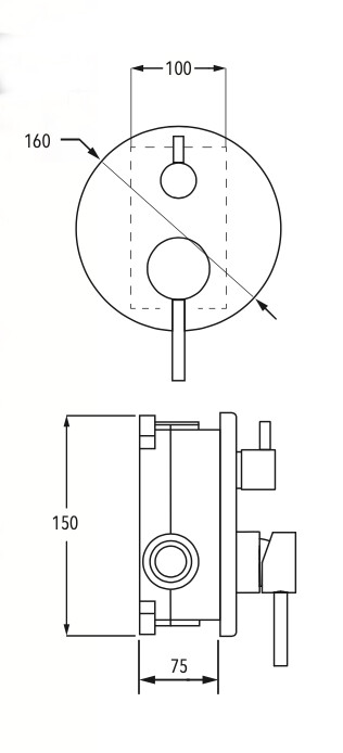 Built-in shower set Lizara