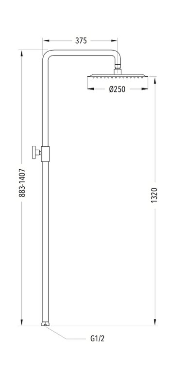 Bielsa single-lever shower column