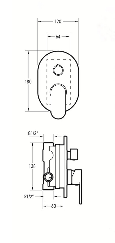 Built-in shower set Bielsa