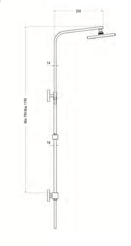 Bubal single-lever shower column