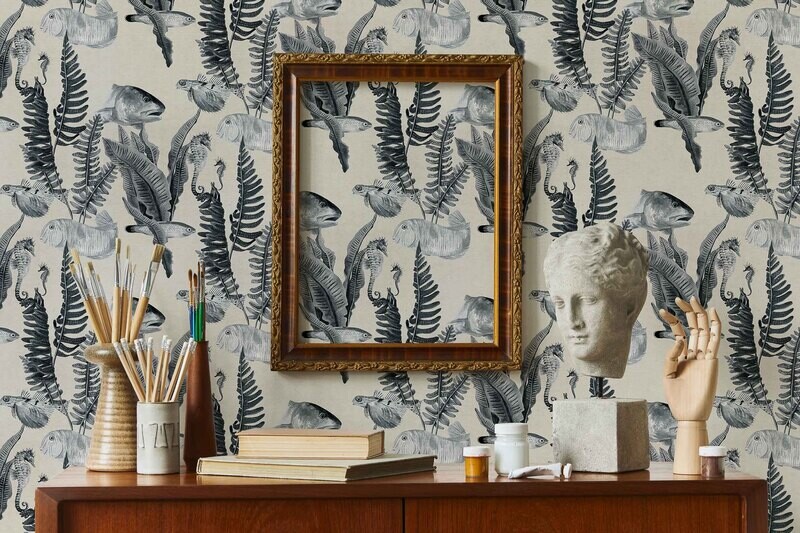 Bank of fish Grey