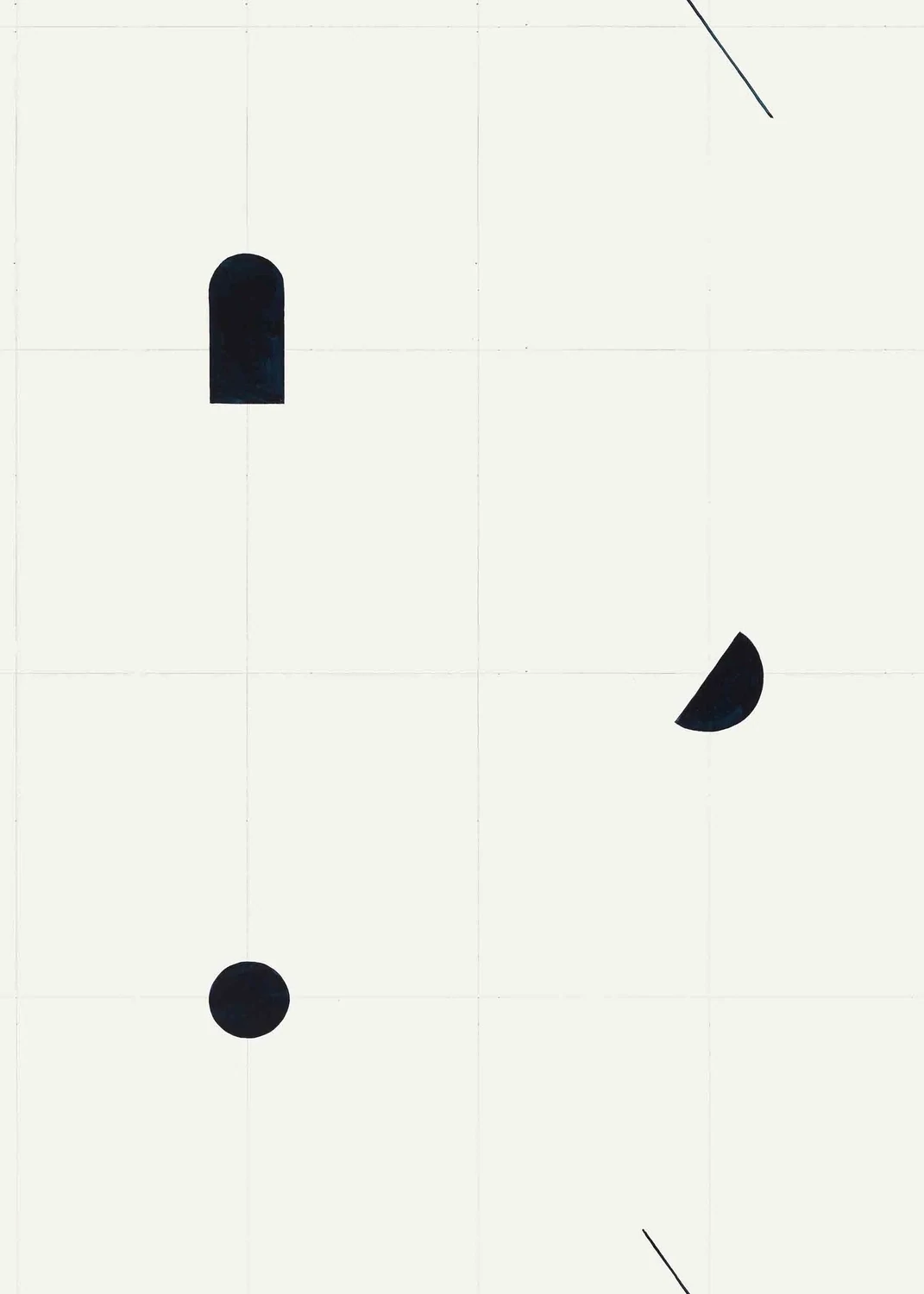 Shape Study Deep Navy by Bobby Clark