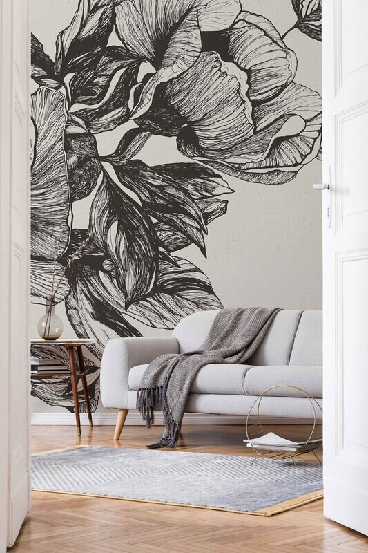 Giant Peonies Ink