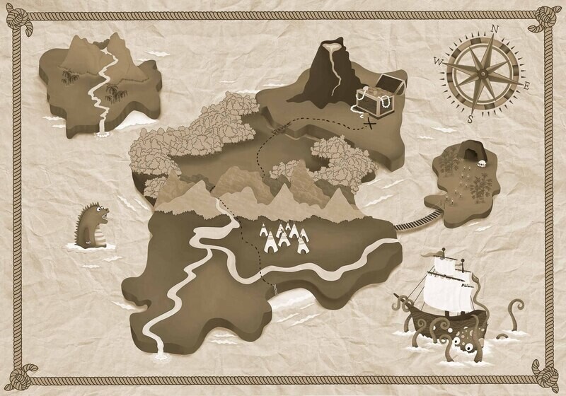 Treasure Map Papyrus