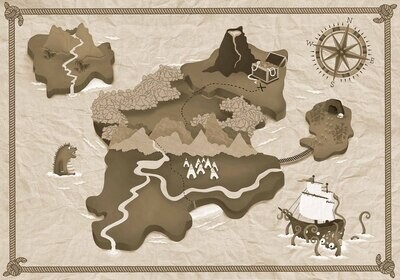 Treasure Map Papyrus