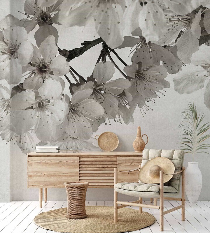 Big Random Flora Beige