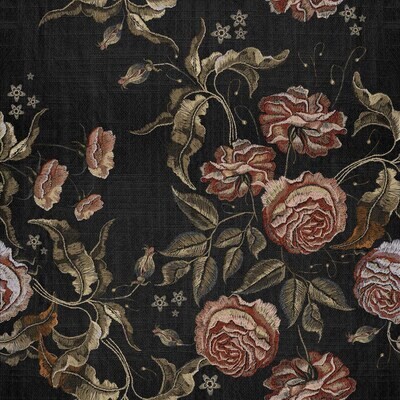 Embroidery Flora Black