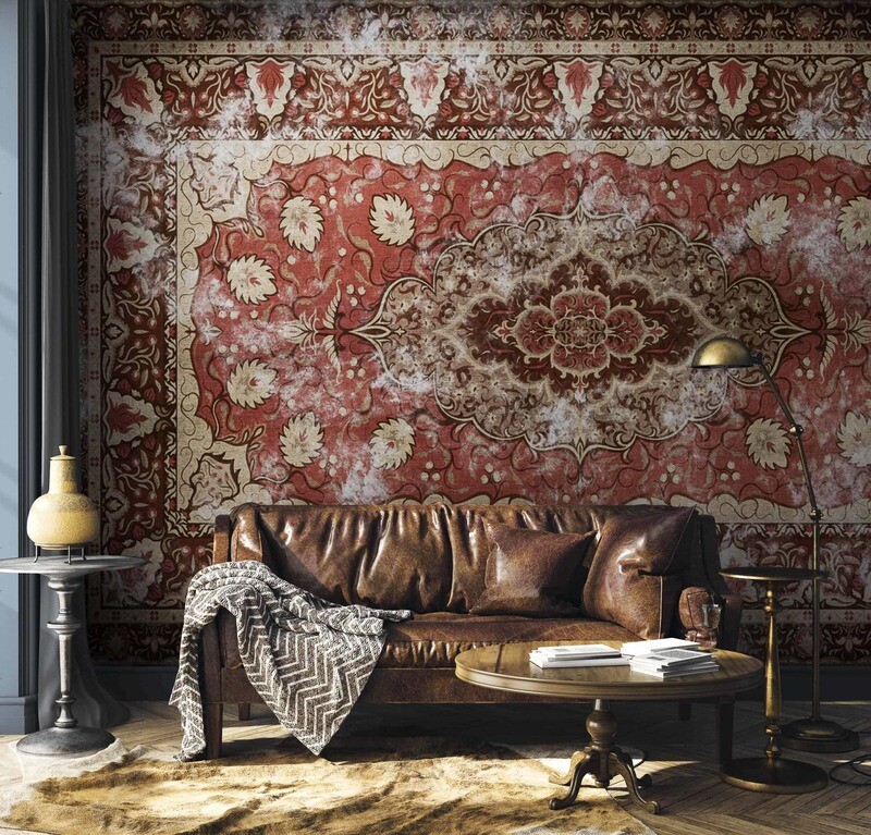 Dark ancient rug