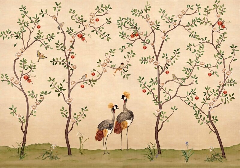 Crowned Crane Nacre