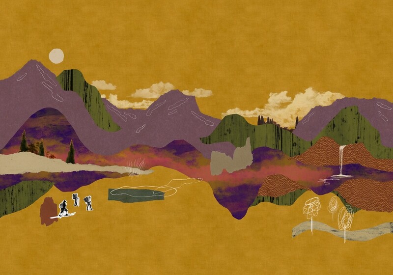 Landscape Collage Ocher
