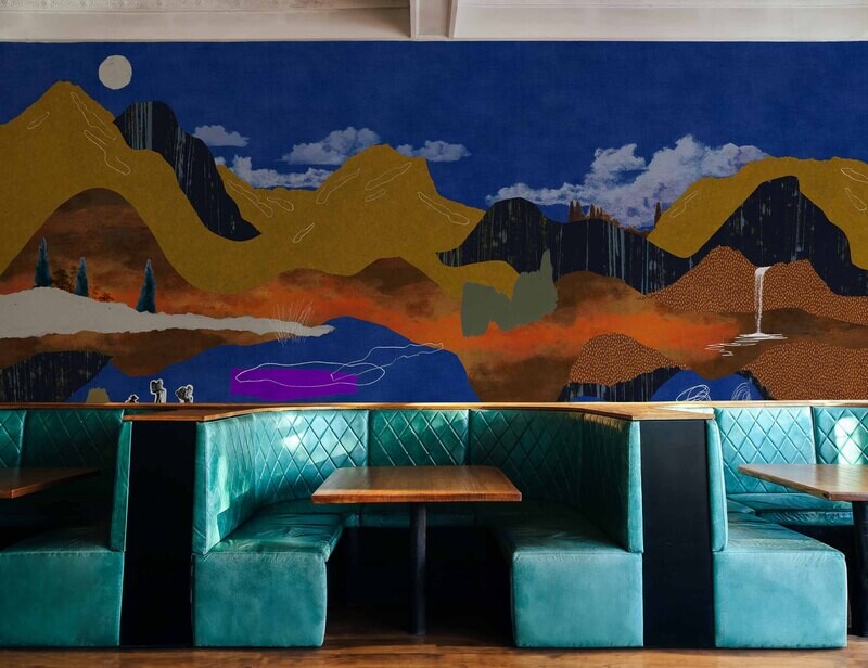 Landscape Collage Blue