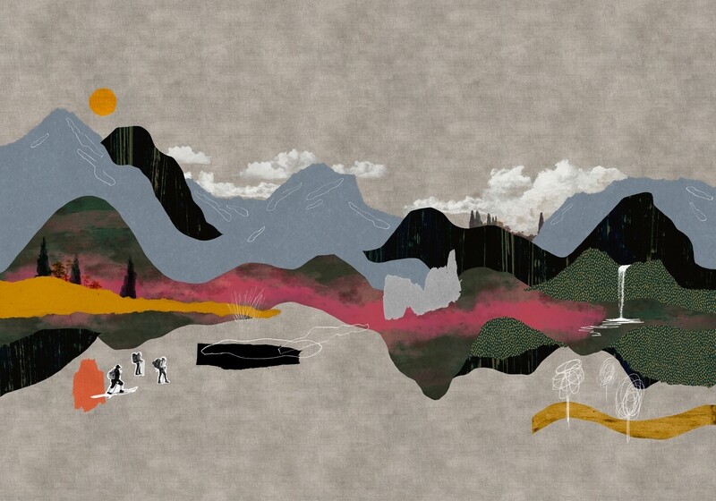 Landscape Collage Grey