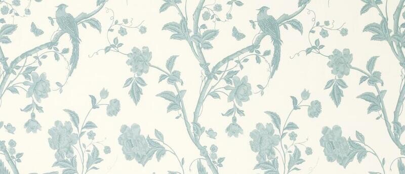 Papel pintado Summer Palace Off White/Duck Egg