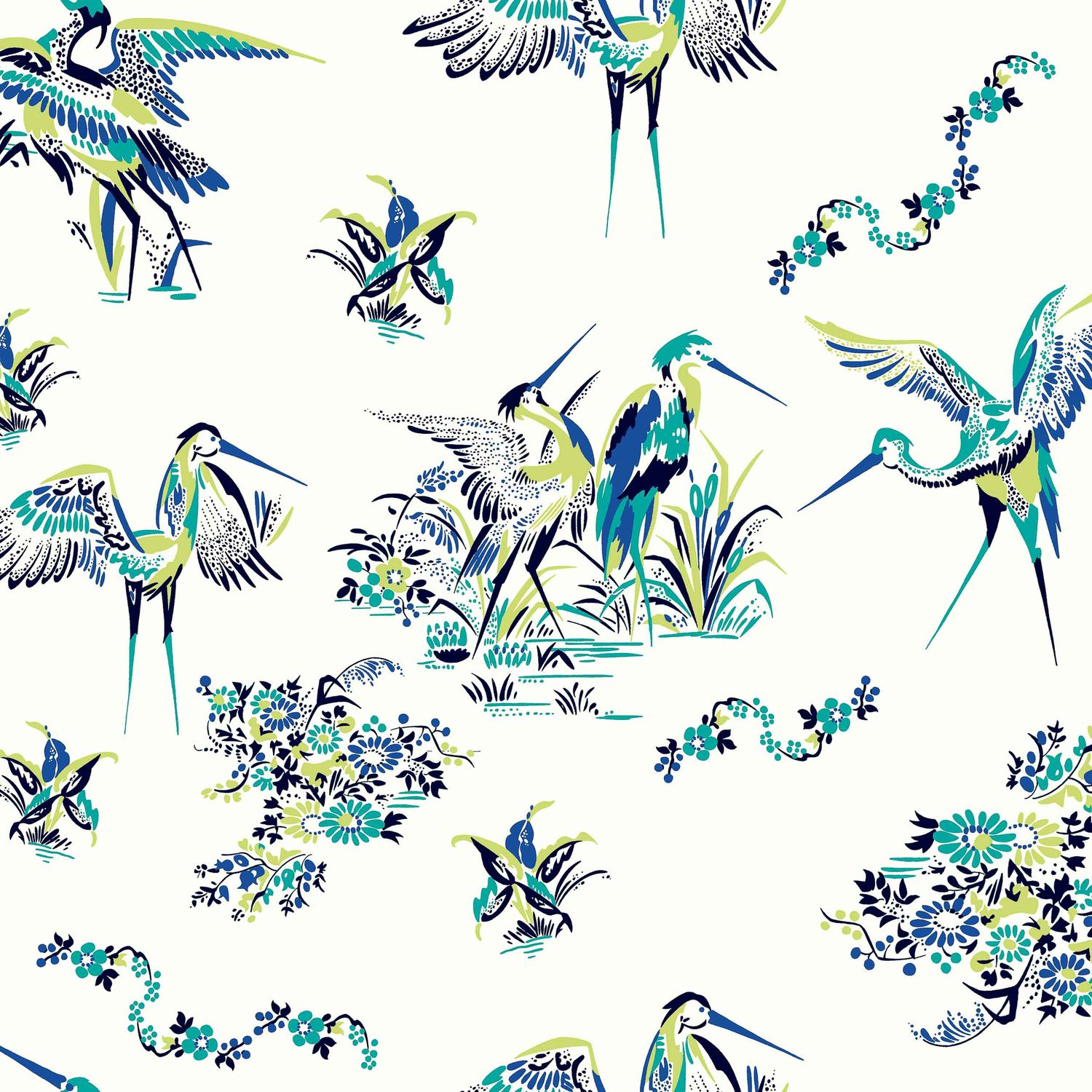 Grullas de papel Azul