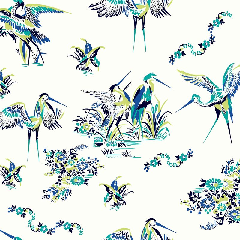 Grullas de papel Azul