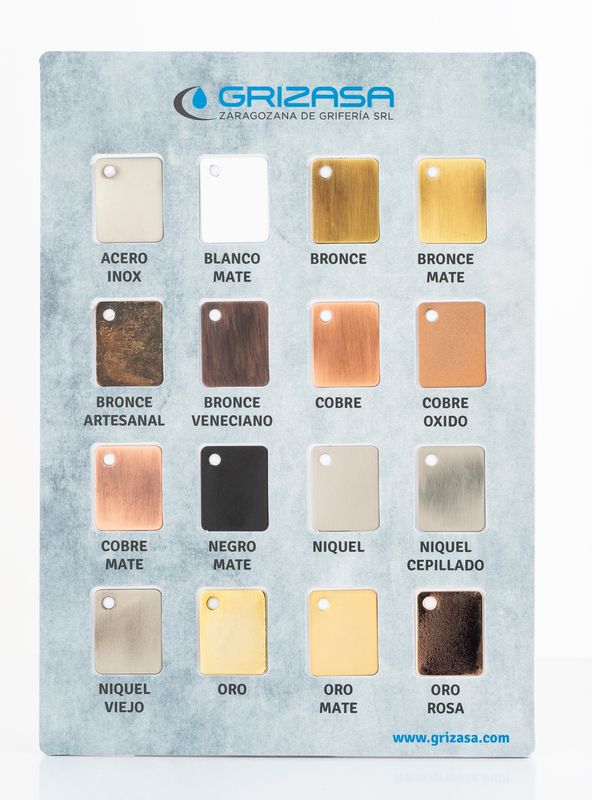 Finishes menu for faucets