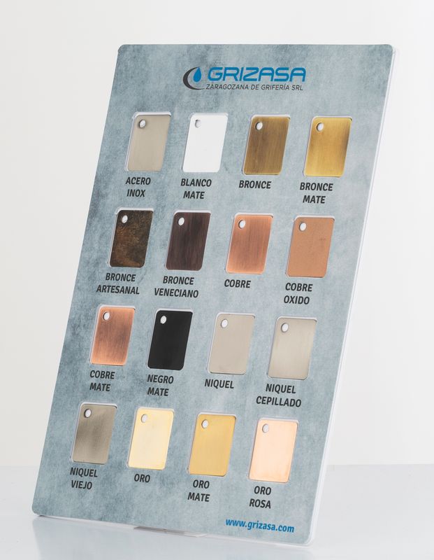 Finishes menu for faucets