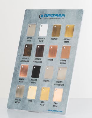Finishes menu for faucets