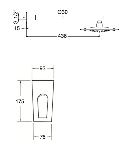 Shower mixer with Athenea shower equipment