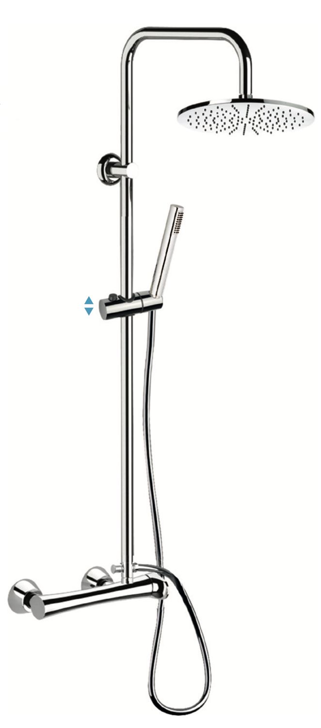 Shower mixer with Athenea shower equipment