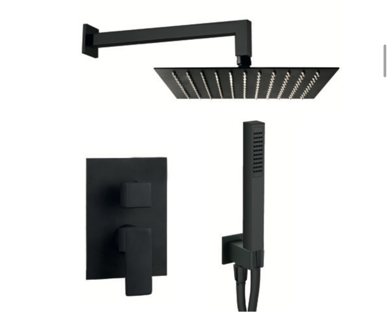 Tizziano built-in shower set, Acabados: Oro cepillado