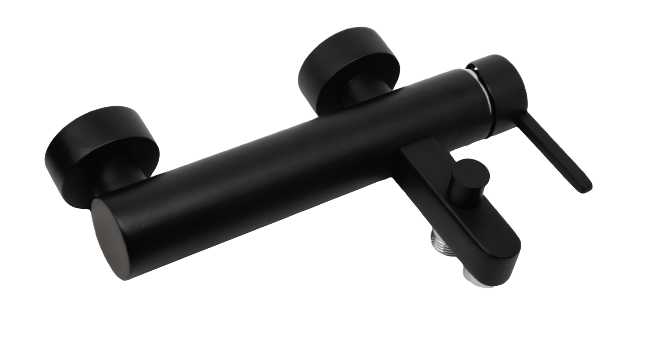 Bath-shower mixer with Tena shower equipment, Acabados: Negro
