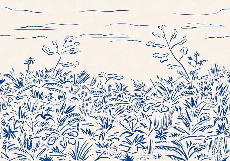 Floral Cave Blue